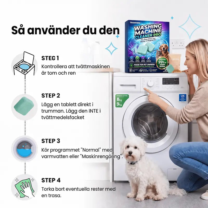 Trumvera Tvättmaskin Djuprengöringstabletter