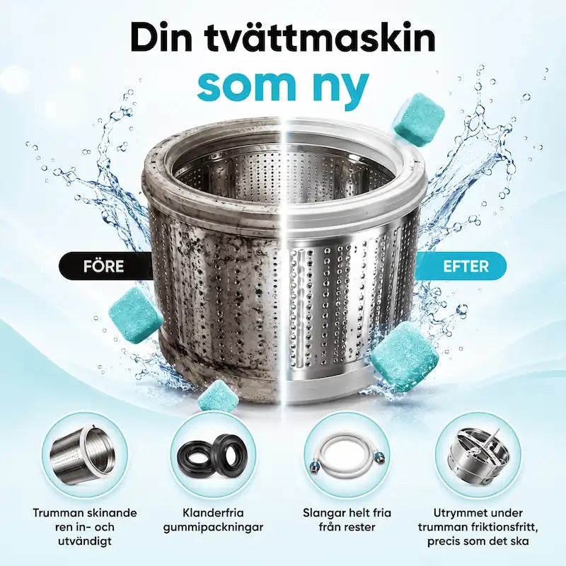 Trumvera Tvättmaskin Djuprengöringstabletter